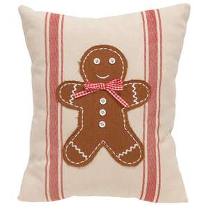 Gingerbread Striped Pillow