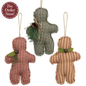 Olde Thyme Jingle Gingerbread Ornament - 6"H - 3 Asstd.