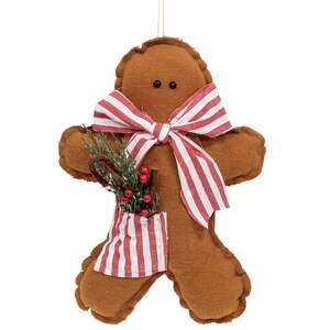 Stuffed Gingerbread with Pocket- 10"H