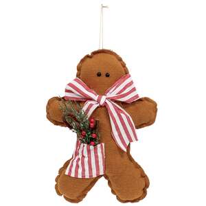 Stuffed Gingerbread with Pocket- 10"H