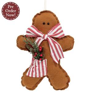 Stuffed Gingerbread with Pocket- 10"H