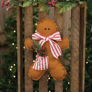 Stuffed Gingerbread with Pocket- 10"H