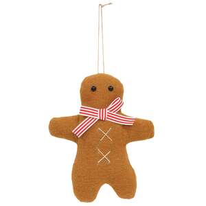 Stuffed Gingerbread Ornament - 5.5"H