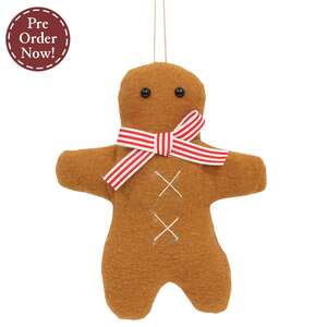 Stuffed Gingerbread Ornament - 5.5"H