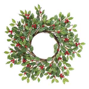 Merry Little Holly & Berries Wreath - 18" SJD0172507