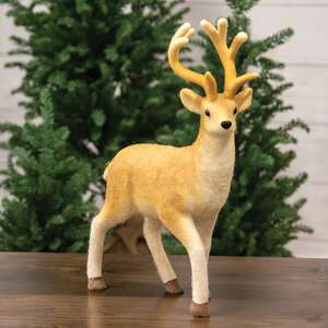 Felted Standing Deer, 16.5"H