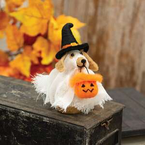 Ghost Dog Felted Ornament