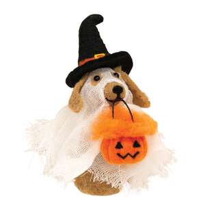 Ghost Dog Felted Ornament