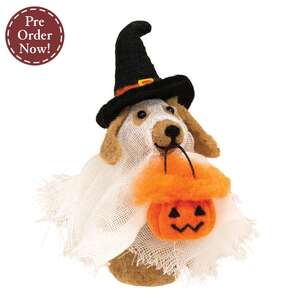 Ghost Dog Felted Ornament