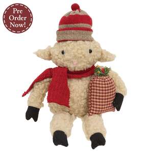 Cozy Winter Sheep with Bag - 12"H