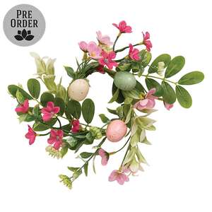 New Growth Blooms & Eggs Candle Ring - 3-1/2 In