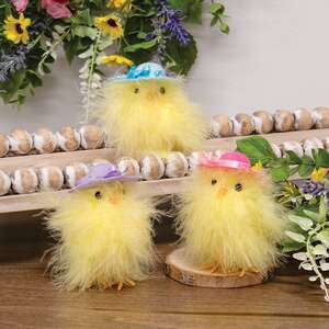 Fuzzy Standing Chick with Hat - 3 Asstd., SHN6022
