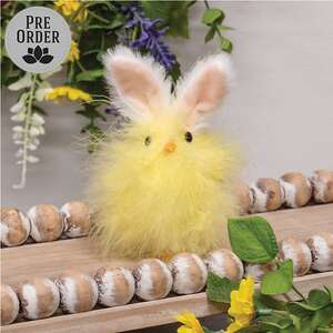 Fuzzy Standing Chick with Bunny Ears, SHN6023