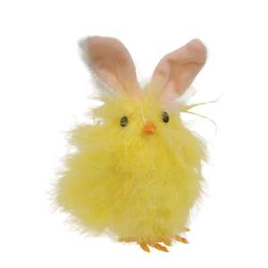 Fuzzy Standing Chick with Bunny Ears, SHN6023