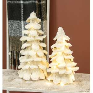 White Sherpa Christmas Tree, 17.5"H SR14293;