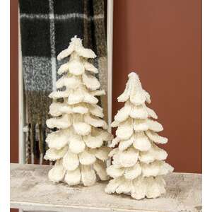 White Sherpa Christmas Tree, 17.5"H SR14293;