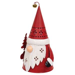 Metal Santa Gnome Luminary