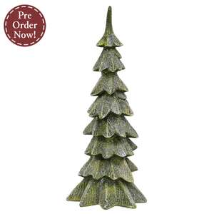 Resin Glittered Christmas Tree - 10"H