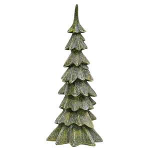 Resin Glittered Christmas Tree - 10"H
