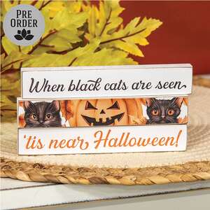 Vintage Halloween Cat Mini Stick - 3 Asstd.