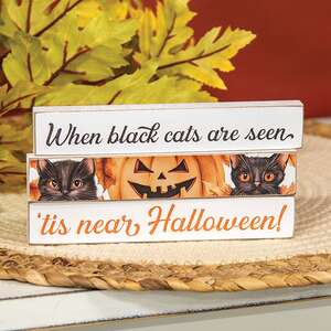 Vintage Halloween Cat Mini Stick - 3 Asstd.