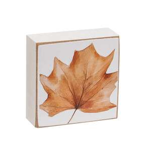 Hello Fall Watercolor Leaf 2" Sq. Block - 4 Asstd.