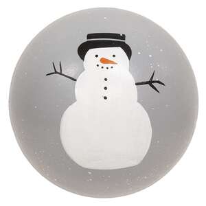 Scattered Snowman & Snowflake Decorative Ball - 4" - 3 Asstd.