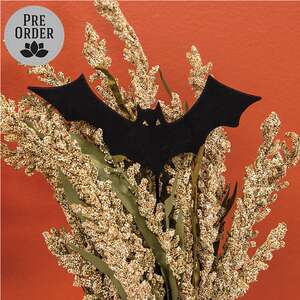 Spooky Halloween Bat Silhouette Planter Stake