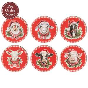 Down on the Farm Round Magnet - 6 Asstd.