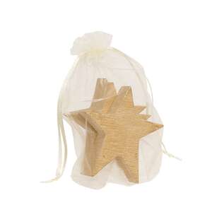 3 Set - Gold Wooden Stars