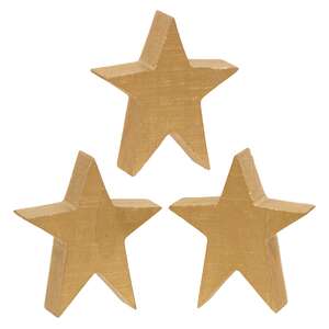 3 Set - Gold Wooden Stars