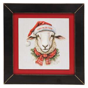 Merry Chickmas Framed Print - 9" sq. - 3 Asstd.
