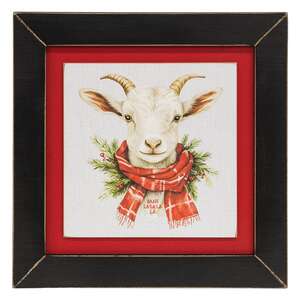 Merry Chickmas Framed Print - 9" sq. - 3 Asstd.