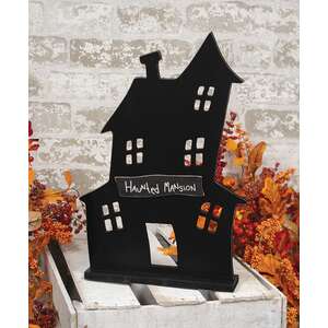 Black Wooden Primitive Haunted Mansion