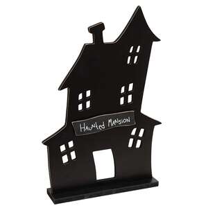 Black Wooden Primitive Haunted Mansion