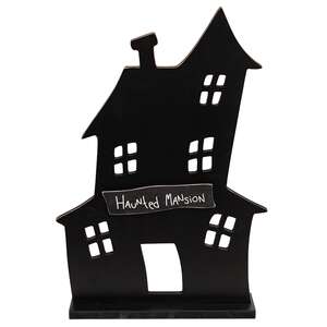 Black Wooden Primitive Haunted Mansion