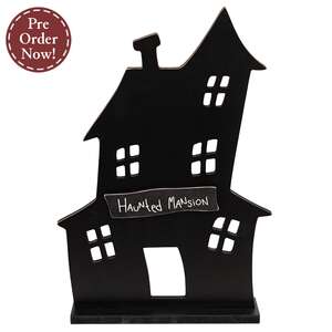 Black Wooden Primitive Haunted Mansion