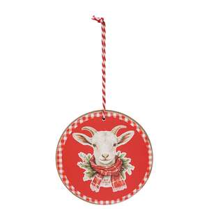 Down on the Farm Round Ornament - 6 Asstd.