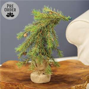 Bendable Luxemburg Pine Tree With Burlap Base - 18"