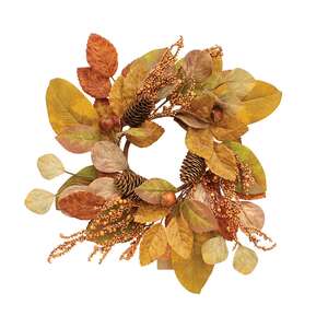 Whispering Fall Leaves Candle Ring - 4.5"