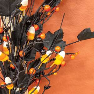 Spooky Candy Corn & Berries Spray - 25.5"