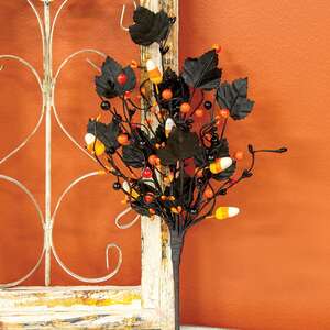 Spooky Candy Corn & Berries Pick - 14"