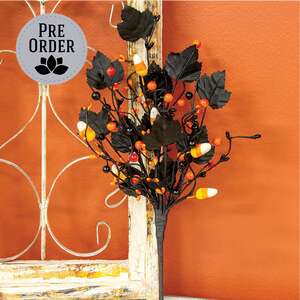 Spooky Candy Corn & Berries Pick - 14"