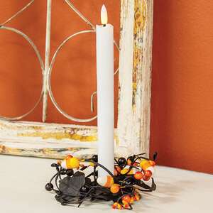Spooky Candy Corn & Berries Candle Ring - 1.5"