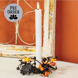 Spooky Candy Corn & Berries Candle Ring - 1.5"