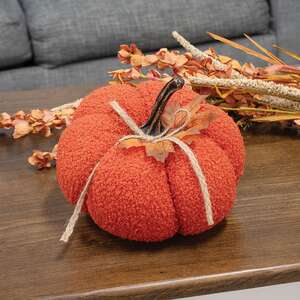 Orange Plush Pumpkin - 7.5"