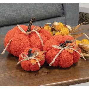 Orange Plush Pumpkin - 7.5"