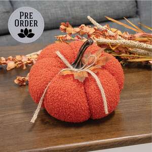 Orange Plush Pumpkin - 7.5"