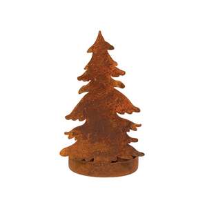 Rusty Christmas Tree Taper Holder - 4.5"