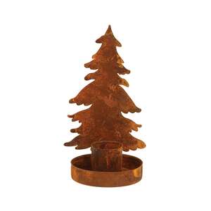 Rusty Christmas Tree Taper Holder - 4.5"